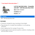 thumbnail image 2 of Left Tail Light Bulb Holder - Compatible with 2007 - 2009 Mercedes-Benz S550 2008, 2 of 2