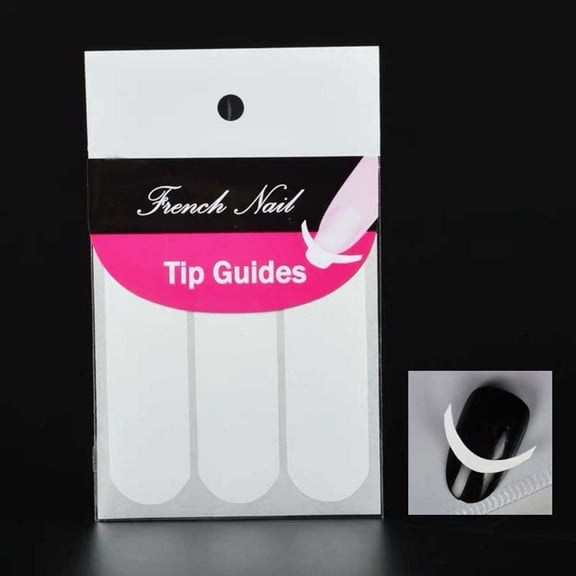 Walbest 5 Sheets(240Pcs) French Manicure Nail Art Tips Form Guide Sticker DIY Stencil Tool