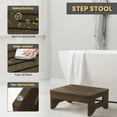 thumbnail image 3 of Wooden Step Stool for Adults & Kids, Non-Slip Rubber Feet, 6.5 Inch High, Lightweight Small Step, 400 Lbs Capacity, Bed Step Stool for High Bed, Bathroom & Kitchen, Walnut, 3 of 14