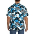 thumbnail image 3 of Susaid Sea Animal Print Men's Polo Shirts Button Down Short Sleeve Casual Summer Beach Vintage Shirts for Men-3X-Large, 3 of 5