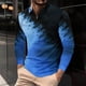 thumbnail image 1 of Blusa y camisa de manga larga con cuello vuelto para hombre, informal, con cuello vuelto, estampado, para fitness, deportiva, de manga larga, de poliéster, 1 of 5