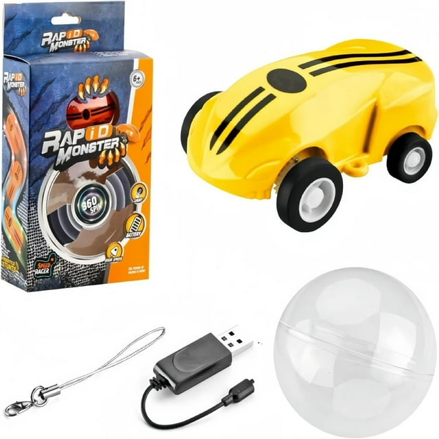 Noehoiugi Mini 360° Flip Over Rc Stunt Car, Transparent Glowing Body, High Speed Remote Control Racing Toy For Boys And Girls