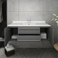 thumbnail image 7 of Fresca Fcb6142-Uns-U Lucera 42" Wall Mounted Single Basin Vanity Set - Grey, 7 of 7