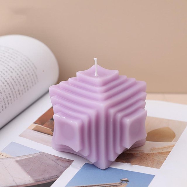 perfumado de coración para hogar Fondo accesorios decoración de exhibición geométrica ornamento - Púrpura perfecl vela de aromaterapia