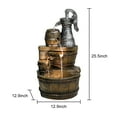 thumbnail image 4 of Outdoor Floor Rustic 5-Tiered Barrel and Pump Water Fountain for Garden and Patio Decor, 4 of 12
