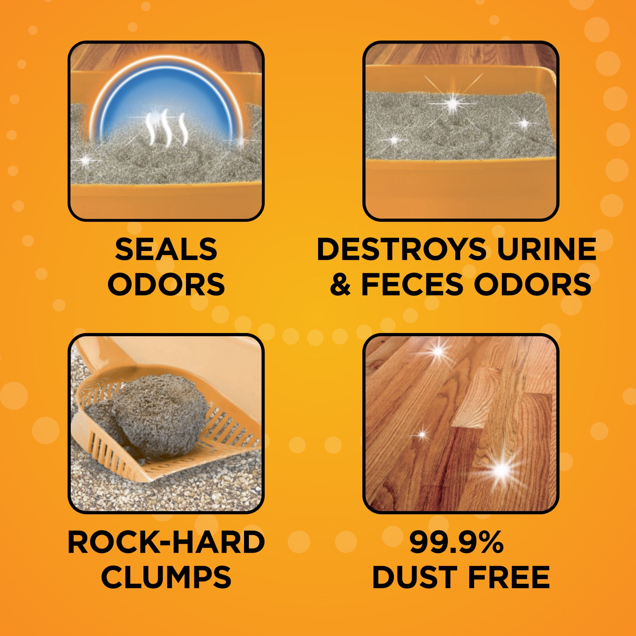 ARM & HAMMER Dual Defense with Microban Clumping Cat Litter, Antimicrobial Product Protection*, Odor Control for Multi-Cat Households, 38 Lbs