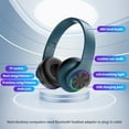 thumbnail image 6 of Bluetooth Headphones Over Ear, HiFi Stereo Sound, Intelligent Noise Reduction, Foldable, Long Battery Life 12H, 5.1 Bluetooth, Wired/Wireless, T-card Playback, with Charging Cable, 6 of 7