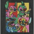 thumbnail image 2 of Women's Lilo & Stitch Retro Panel Racerback Tank Top Black Heather 2X Large, 2 of 4