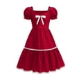 thumbnail image 4 of Tfken Comfy Dresses For Girls Soft Travel Holiday Girls Dresses Short Sleeve Solid Lace Casual Party Kids Trendy Clothes Size 8-9 Years, 4 of 4