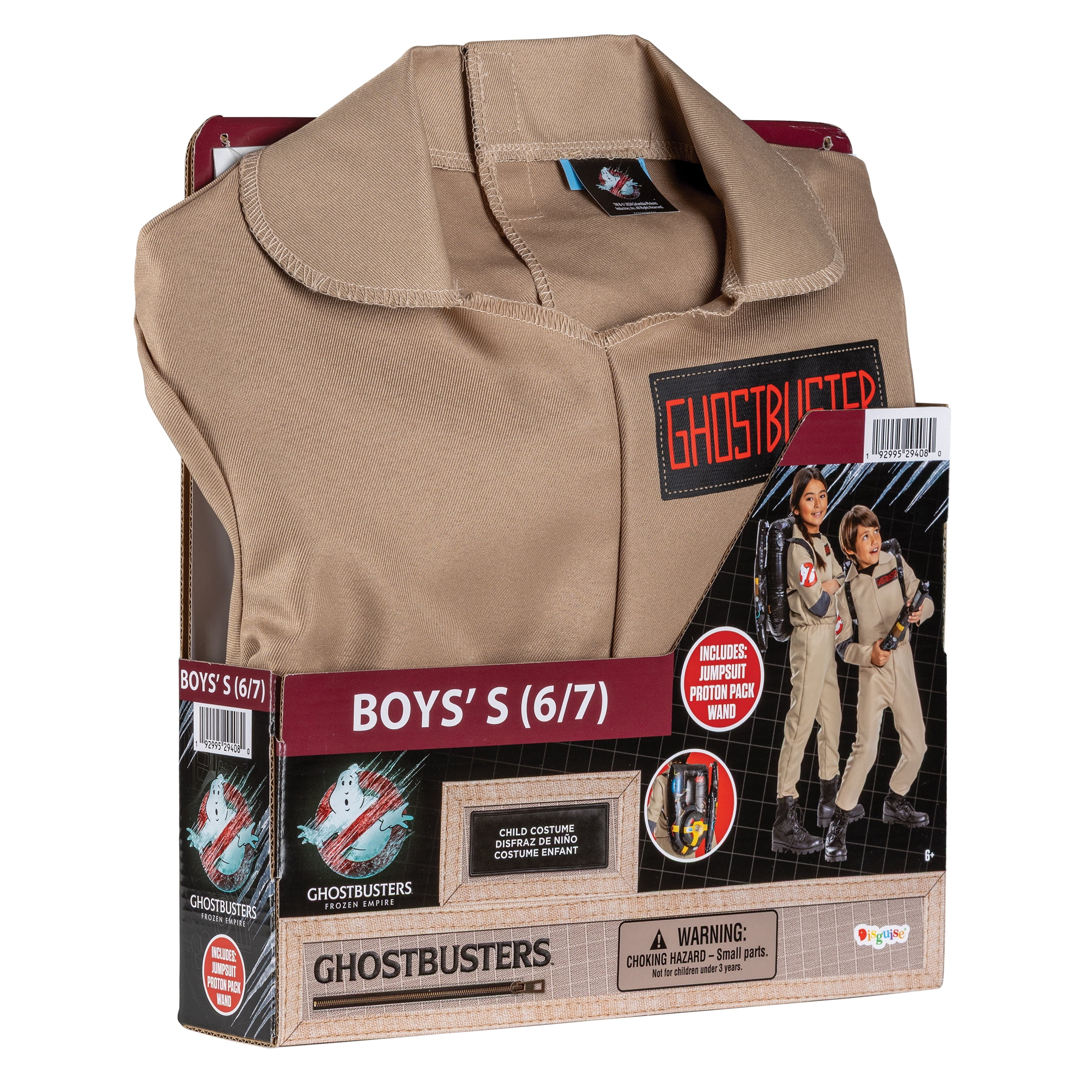 Ghostbusters: Frozen Empire Ghostbusters Halloween Costume for Children, 2-Piece, Boys' Size S (6/7), by Disguise