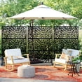 thumbnail image 4 of Elevens Decorative Outdoor Privacy Screen Panels,Metal Material Patio Screen, Divider with Stand for Garden Backyard Free Standing(72''Hx47''W), 4 of 7