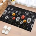 thumbnail image 3 of Vintage Dandelion Front Door Rugs 2x3 ft Yellow Flower Black Wood Board Retro Small Rug for Entryway Non Slip Washable Bathroom Door Mat Absorbent Floor Mat for Indoor Entrance, 3 of 9