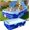 Summer Blue With Canopy, variant on Inflatable Pool with Canopy, 118" x 69" Extra Large Blow Up Pool for Family Kids Adults, Thickened Swimming Pool for Backyard Patio, 3-4 Mins Fast Inflation Pump Included