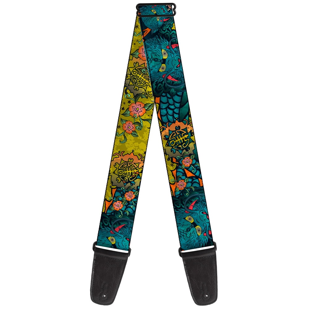 Buckle-Down Guitar Strap, Honor Close Up Yellow, 2 Inches Wide
