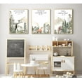 thumbnail image 4 of Forest Animals Bible Verse Wall Art Misty Forest Deer Bear Fox Paintings Canvas Prints Poster Inspirational Quotes Pictures Wall Decor for Home Bedroom Nursery Baby Room Unframed, 4 of 6