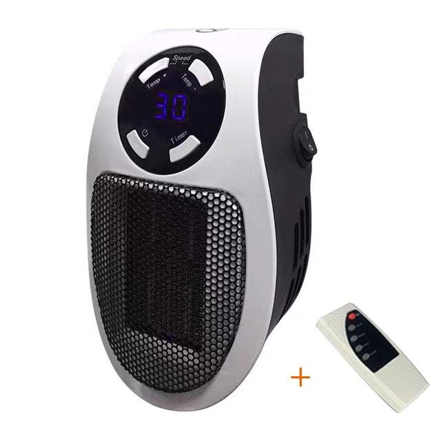 Mini calentador eléctrico de escritorio, calentador de aire caliente con control remoto para oficina
