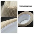 thumbnail image 3 of 56-58 cm hat circumference men and women outdoor hats sunscreen straw hats retro jazz hatsDark gray, 3 of 5