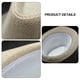 thumbnail image 3 of Sombrero de 56-58 cm de circunferencia para hombres y mujeres, sombreros para exteriores, sombreros de paja con protección solar, sombreros de jazz retro, 3 of 5