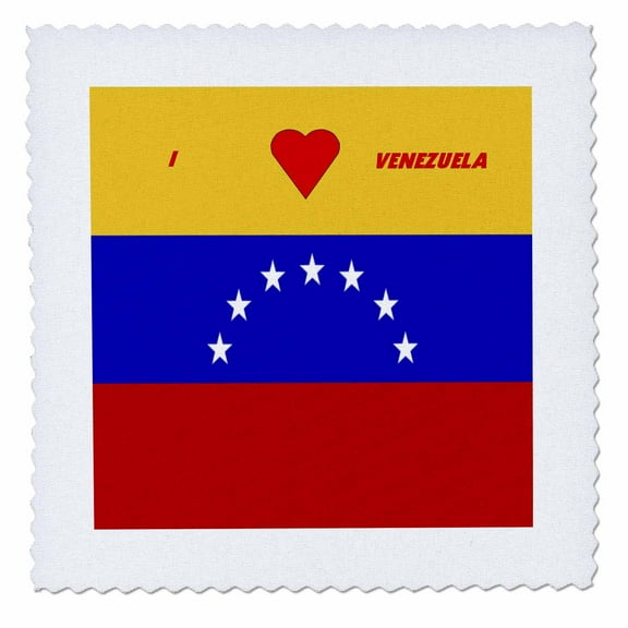 3dRose, I Love Venezuela, 6x6 inch quilt square