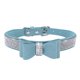 thumbnail image 1 of Methold Decoración para mascotas Cachorro Perro Gato Collar ajustable prop Correa Hebilla Rhinestone PULeather Suministros para perros azul claro L, 1 of 2