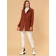 thumbnail image 3 of Abrigo Largo De Invierno Con Cuello Peter Pan Y Doble Botonadura Para Mujer Marrón S, 3 of 6