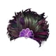 thumbnail image 5 of Tocado de plumas, accesorio para la cabeza, diadema de satén para festivales. Púrpura, 5 of 9