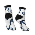 thumbnail image 4 of Bingfone Navy Blue Anchor Design Patterned Men'S Women'S Casual Cotton Socks, 4 of 9