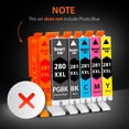 thumbnail image 2 of Smart Ink Compatible Canon 280/281 XXL High-Yield Ink Cartridge Replacement (5-Pack) PGI-280XXL + CLI-281XXL BK/C/M/Y, 2 of 6