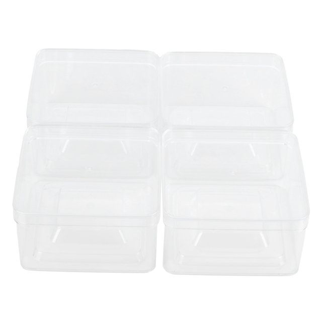 Caja de almacenamiento, 4 juegos de caja de plástico transparente para dulces, caja de almacenamiento para dulces, máxima comodidad