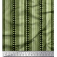 thumbnail image 1 of Soimoi Poly Georgette Fabric Stripe & Diamond Block Print Fabric by The Yard 52 Inch Wide, 1 of 2