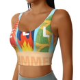 thumbnail image 2 of Fuzoiu Hello Summer3 Print Women's Sports Vest,U-Back Sports Tank,Gym Vests,Athletic Sleeveless Shirts,Exercise Undershirts,Yoga, Gym, and Dance Wear-Small, 2 of 8
