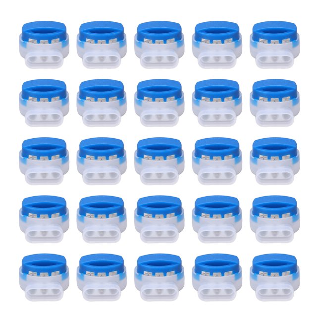 25 Pcs Electrical IDC Waterproof 3 Hole Insulation Displacement Connector Strong Sealing Pigtail IDC