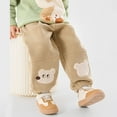 thumbnail image 4 of Easter Summer Pants Elastic High Waisted Joggers Sweatpants Boys Casual Pants for Boys Teens Summer Clothes (Khaki,12-18 Months), 4 of 5