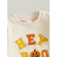 thumbnail image 6 of Suealasg Little Girls Halloween 2PCS Skirt Outfits Long Sleeve Letter Pumpkin Ghost Embroidery Sweatshirt Tops +Tulle A-line Skirt Set 1T 2T 3T 4T 5T Toddler Baby Girls Fall Clothes, 6 of 7