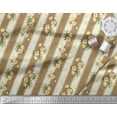 thumbnail image 3 of Soimoi Velvet Fabric Stripe,Leaves & Rose Floral Print Fabric by the Yard 58 Inch Wide, 3 of 3