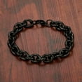 thumbnail image 4 of EOEMY 11/13/15mm Heavy Black Stainless Steel Rolo Link Chain Bracelet For Men Women-11mm-10 Inches Bracelet, 4 of 5