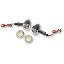 Drag Specialties Mini Deuce Stud Black Marker Lights w/Clear Lens (2040-1040)