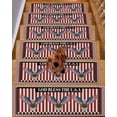 thumbnail image 2 of Independence Day Stair Treads Non Slip for Steps Red Blue Bald Eagle U.S Flag Stripe Stars 10 Pcs Reusable Adhesive Stair Runner Mats for Dogs Elders Carpet Treads Rugs for Staircase 8x30 In, 2 of 7