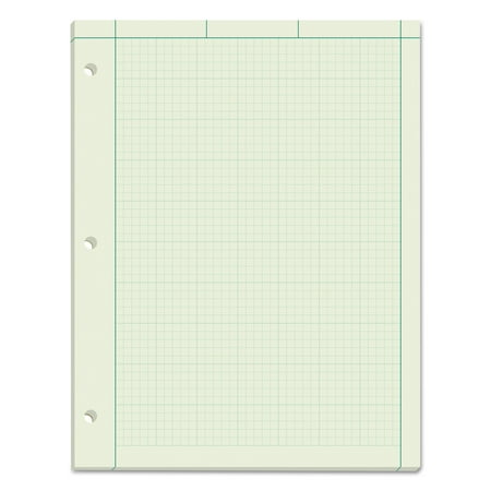TOPS Engineering Computation Pad, 8 1/2 x 11, Green, 100 Sheets -TOP35500