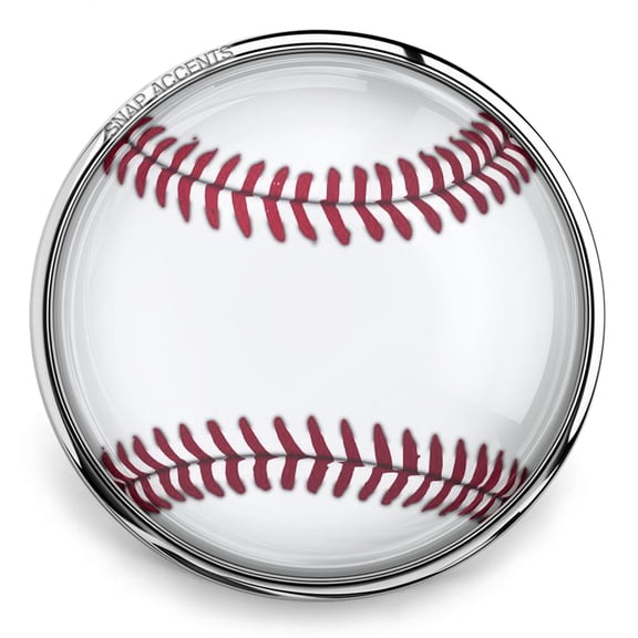 Baseball Sports Team Ball Snap Jewelry Ginger Charm Button, For Interchangeable DIY Customizable Accessories