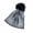 Silver, variant on Women Girls Winter Warm Metallic Shiny Knitted Crochet Beanie Hat With Pom Pom