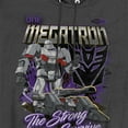 thumbnail image 2 of TRANSFORMERS ONE Megatron Racing Unisex Adult Pull-Over Heather Hoodie, Black Heather, 3X-Large, 2 of 4