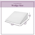 thumbnail image 6 of CirclesHome Wedge Pillow Cover 100% Cotton, Zippered Wedge Pillow Case Protector, Soft, Hypoallergenic & Breathable - White (24Wx25Lx12), 6 of 9