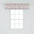 thumbnail image 2 of Alphabet Window Valance, Weathered Letters Words on the Plain Background Repetitive Pattern, Curtain Valance for Kitchen Bedroom with Rod Pocket, 54" X 18", Dark Maroon and White, by Ambesonne, 2 of 2