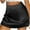 Black, variant on Mgmyaa Women's Mini A-line Skirt Half Length Skirt High Waisted Zipper Satin Face with Inner Lining Mini Skirt