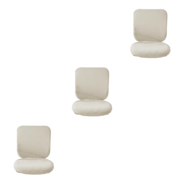 Guardoinrt Soft and Breathable Swivel Chair Cover Seating Experience White Backrest + Cushion Cover 3Set