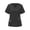 Black_004, variant on Women's Scrub Tops Casual Soft Stretchy Short Sleeve V-Neck Tshirts Breathable Comfortable Nurse Uniforms Tops with Multiple Pocket Gray XL
