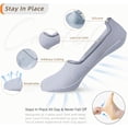 thumbnail image 2 of CAILDANL Men Thin No Show Socks for Loafer, Invisible Low Cut Liners No See Non Slip Sock 6 Pairs, 2 of 6