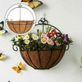 OUHGE Wall Hanging Basket Hanging Basket Liner 9.8 Inch Round Coconut