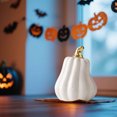 thumbnail image 6 of DVKOVI White Ceramic Pumpkin Decorations Halloween Thanksgiving Pumpkins Decor for Farmhouse Table Centerpiece A One Size, 6 of 7